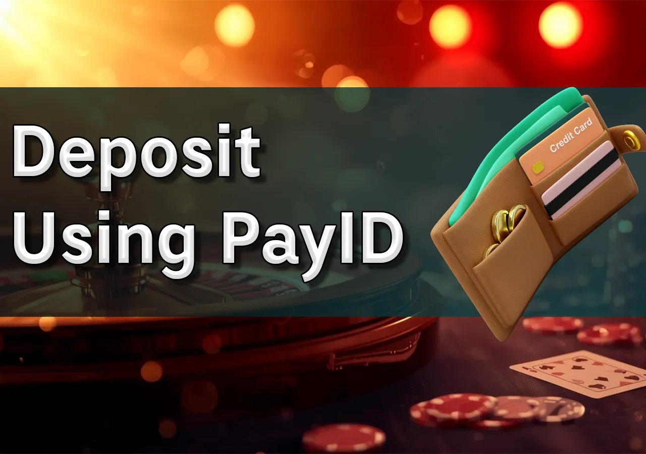 Step-by-step visual of depositing money using PayID at an Australian pokies casino interface.